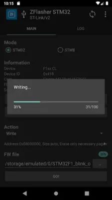 ZFlasher STM32 android App screenshot 4