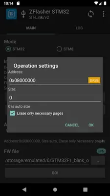 ZFlasher STM32 android App screenshot 5
